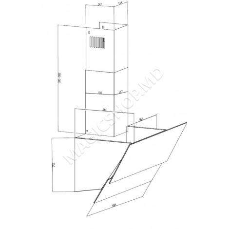 Hota Tornado Backer SLOPE 60M (750) BL GL 